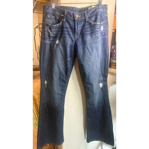 GAP Women's Vintage 1969 Perfect Distressed Bootcut Mid-Rise Jeans Size 10